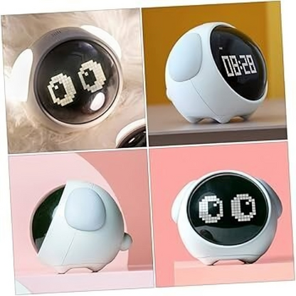 LED Table Clock with Digital Pixel Art