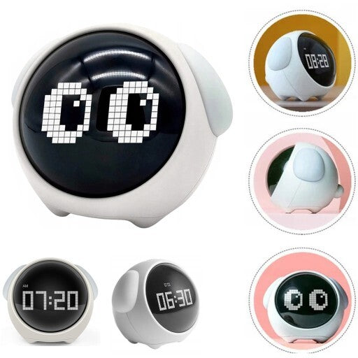 LED Table Clock with Digital Pixel Art