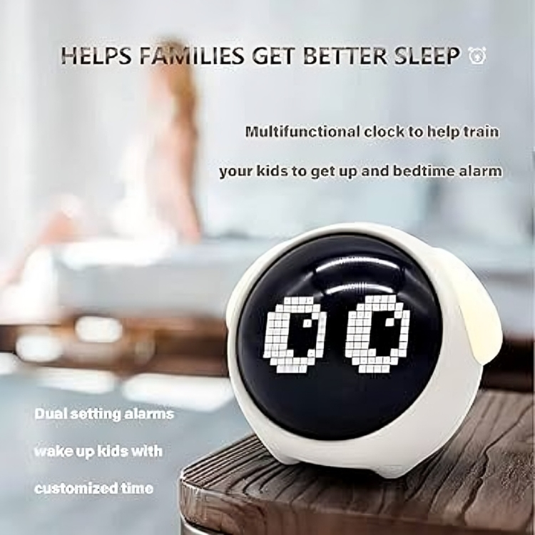 LED Table Clock with Digital Pixel Art