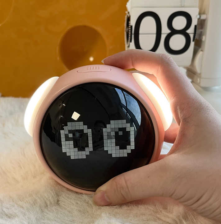 LED Table Clock with Digital Pixel Art