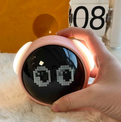 LED Table Clock with Digital Pixel Art