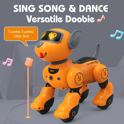 Interactive RC Smart Dog - 2.4GHz Voice-Controlled, Music, Dance & Follow Modes, USB Rechargeable, Perfect Gift for Family & Friends