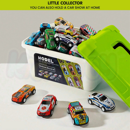 Mini Pull Back Cars With storage Box