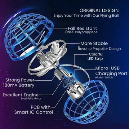 MagicFloater™ – 360° Flying Ball | Gesture Controlled | LED Show