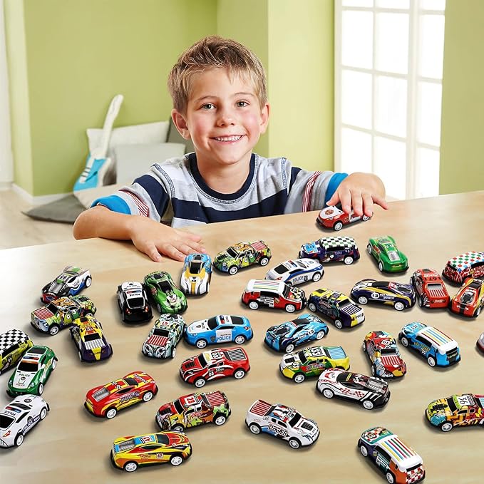 Mini Pull Back Cars With storage Box