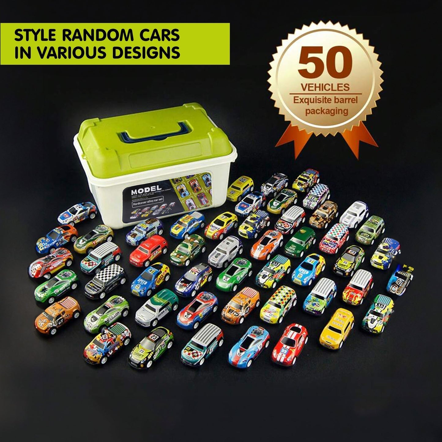 Mini Pull Back Cars With storage Box