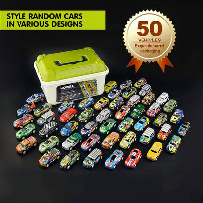 Mini Pull Back Cars With storage Box