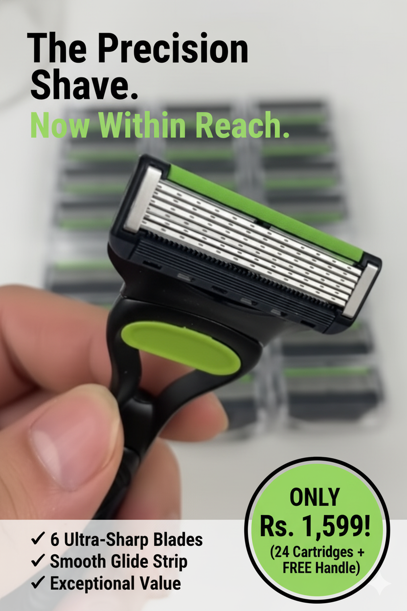 Men's razor, Replacement blades free 1 handle