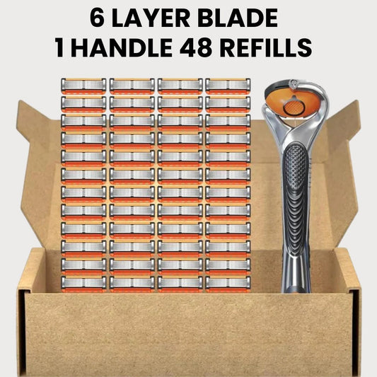 24pcs 6-Layer Men'S Shaver Blades