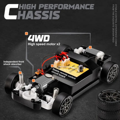 Porche 911 High-Speed 4WD Drift RC Car (1:24 Scale)