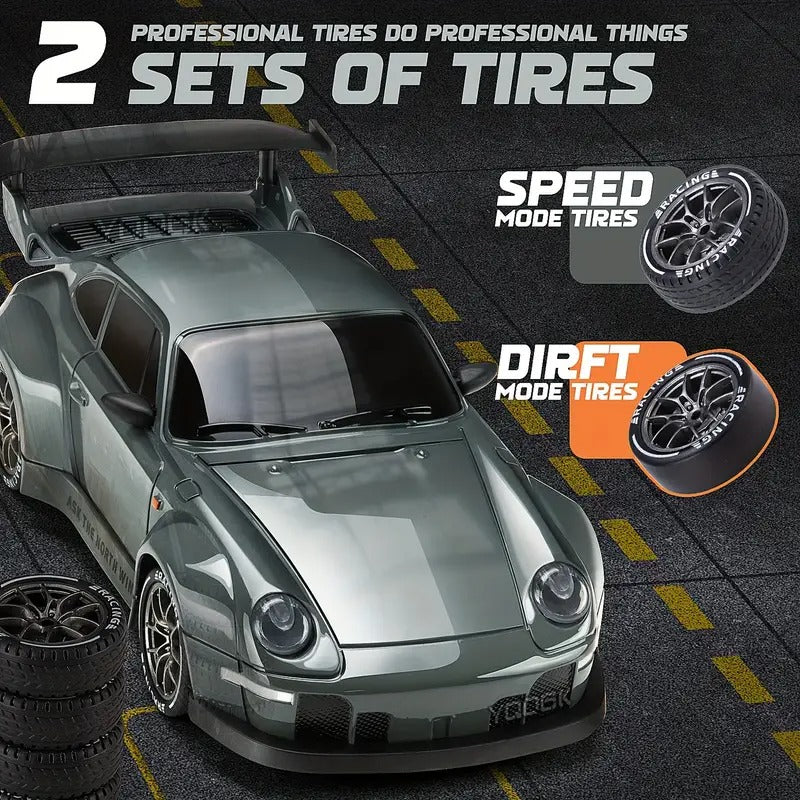 Porche 911 High-Speed 4WD Drift RC Car (1:24 Scale)